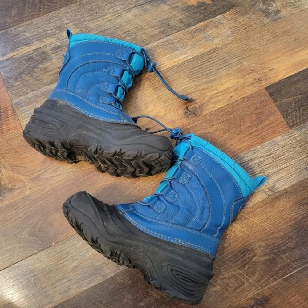 The North Face Alpenglow IV Snow‎ Boots Youth Thermafelt Waterproof Blue Size 1